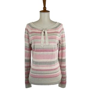 80s Talbots Knit Top Women’s M Boat Neck Long Sleeve Preppy Cute Feminine